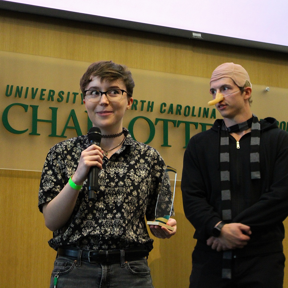 Sydney accepting an award